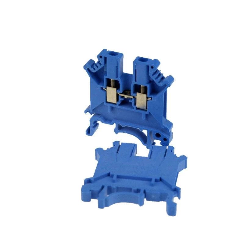 Din Rail Terminal Block Universal Conductor UK-3N Screw Connection Electrical Wiring Terminal Strip Block Connector UK3N 10Pcs