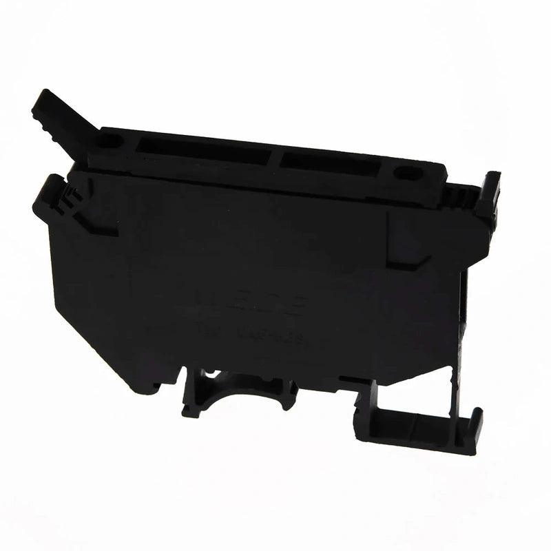 Din Rail Terminal Blocks 10Pcs UK-5-HESI Black Connector Screw Fuse Terminal Block Connector Screw Fuse Holder Conductor - electrical center b2c