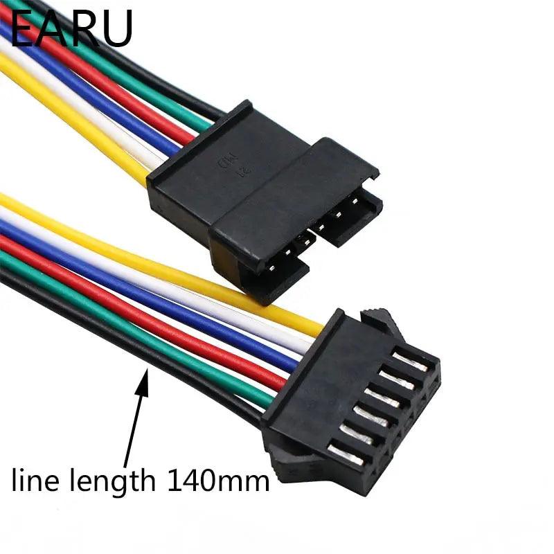 EARU- 10Pairs 15cm JST SM 2P 3P 4P 5P 6P Plug Socket| Male to Female - electrical center b2c