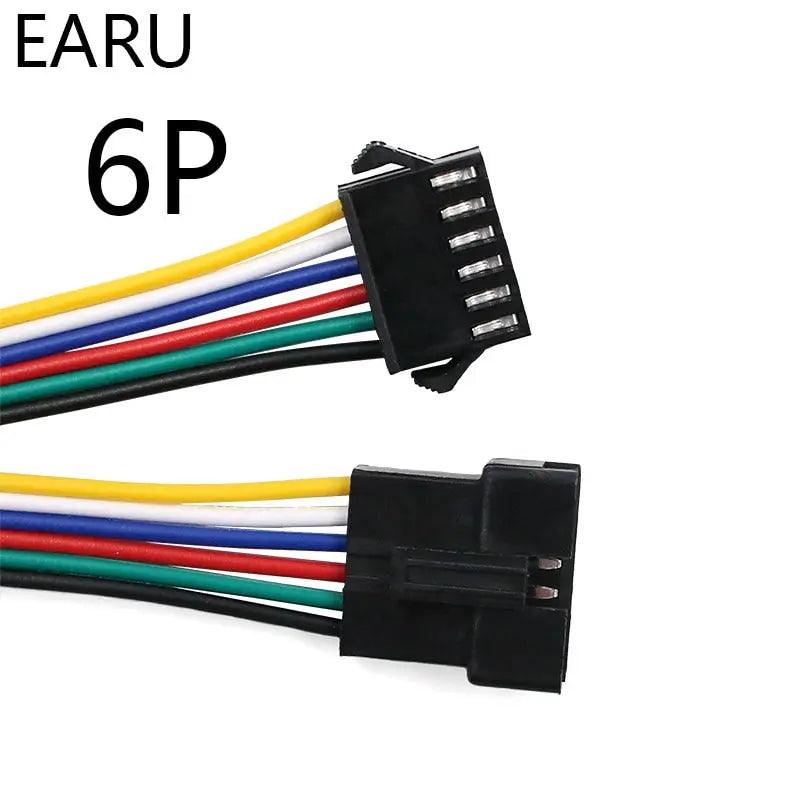 EARU- 10Pairs 15cm JST SM 2P 3P 4P 5P 6P Plug Socket| Male to Female - electrical center b2c