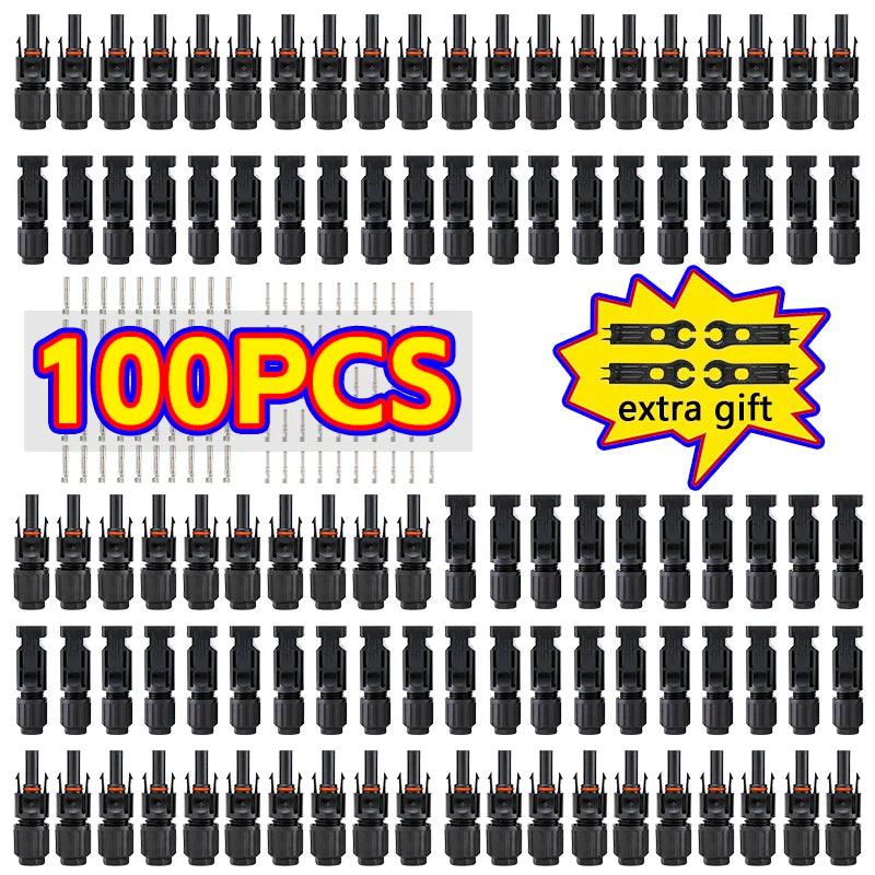 Free shipping DC Solar Connector 1000V30A Photovoltaic PV Panel Stecker Connectors Kit for PV/MC Cable 2.5/4/6mm2 Wholesale