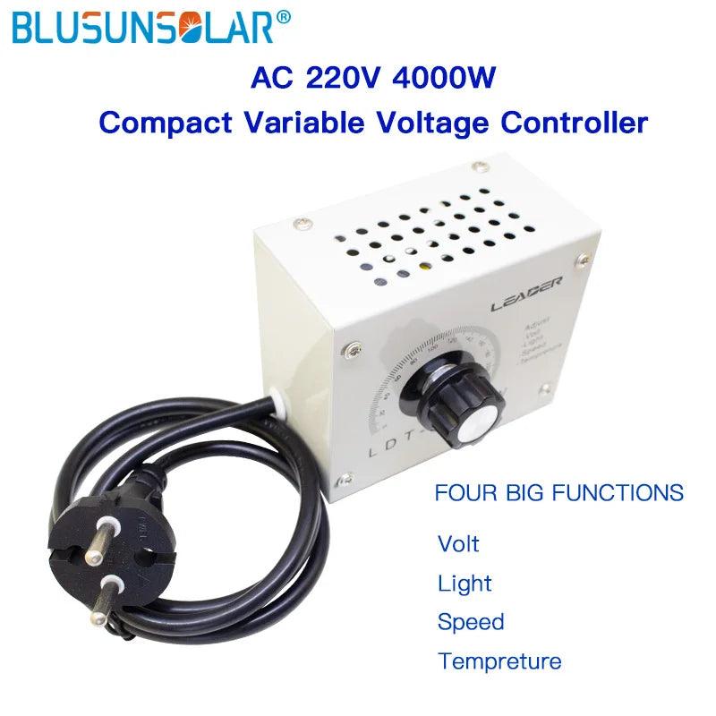 Free Shipping SCR Dimmer Portable Speed Temperature Light Voltage Adjustable Regulator AC220V 4000W Compact Voltage Controller