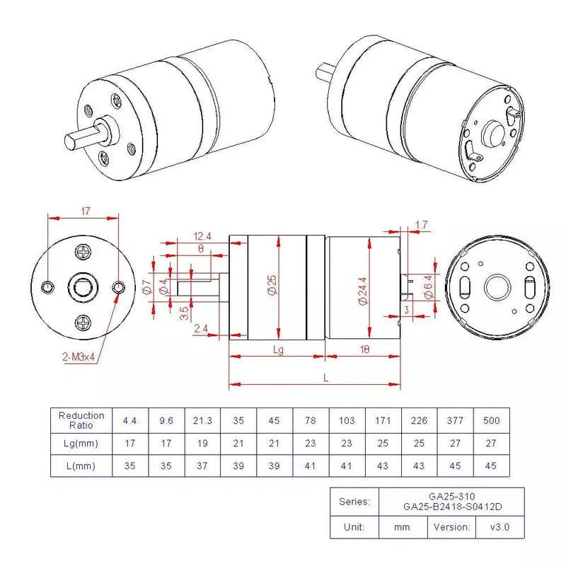 low speed gear motor