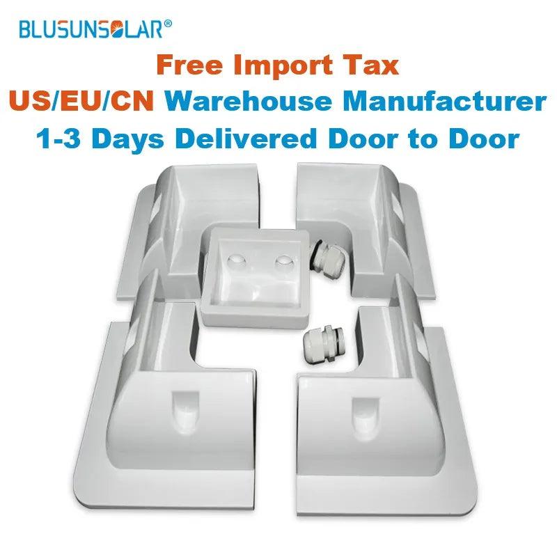 High Quality1 Set  Black Color ABS Solar  Bracket Panel Mounting System for Caravan Motor Home RV