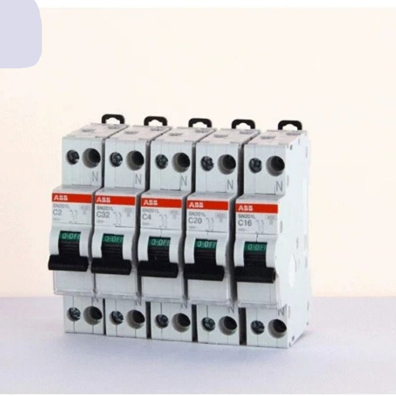 abb sn201l, 1p+n mcb, dual inlet breaker, 2d circuit breaker, abb miniature circuit breaker, c16 mcb, c20 mcb, c40 mcb, household breaker, home air switch, abb electrical, din rail breaker, overload protection switch