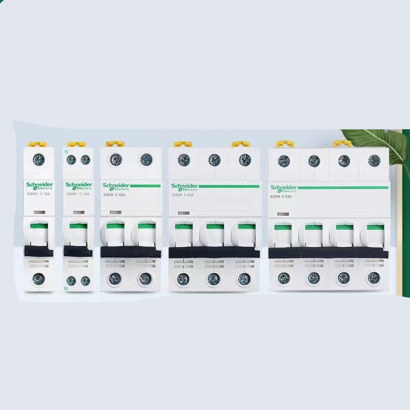 Schneider iC65N MCB, C Type Circuit Breaker 40A, 1P+N/2P/3P/4P Power Switch, Miniature Circuit Breaker 63A, Residential Power Protection, Industrial Circuit Breaker, Schneider Electric Component, C-Curve MCB 10A-63A, Low Voltage Circuit Breaker, iC65N 2P 32A