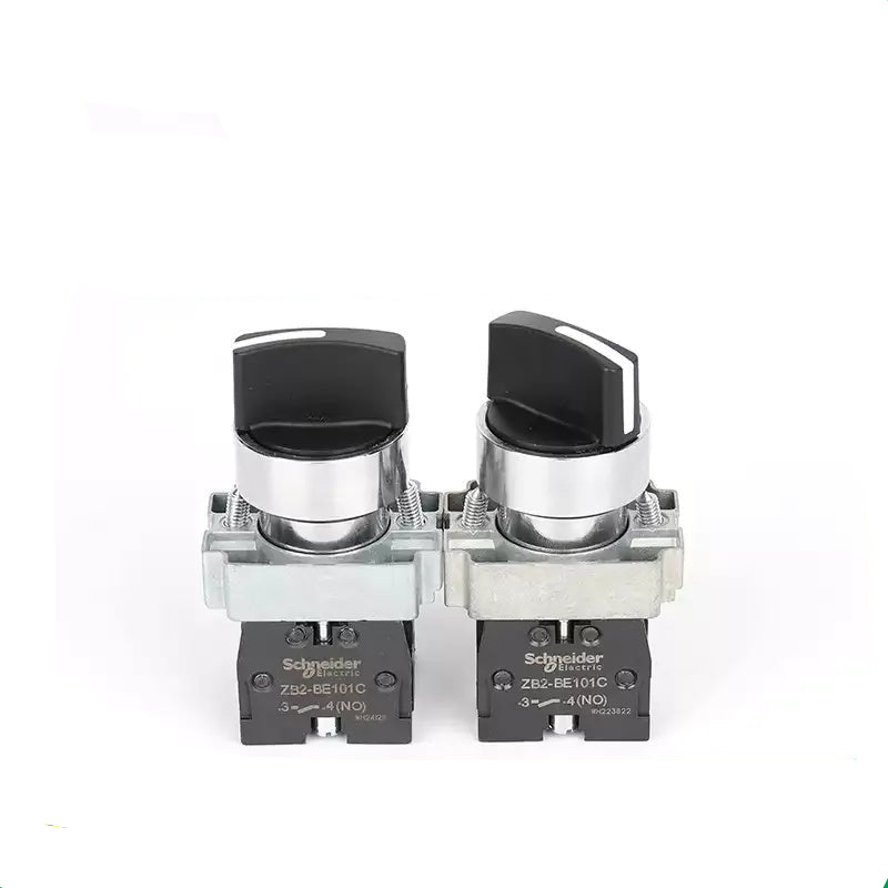 Schneider XB2BD Selector Switch, XB2BD21C, XB2BD33C, XB2BD41C, XB2BD53C, 22mm Panel Mount Switch, 2-Position Selector, 3-Position Selector, Latching Switch, Spring Return Switch, Key-Operated Switch, Long Handle Selector, Industrial Control Knob, Schneider Rotary Switch