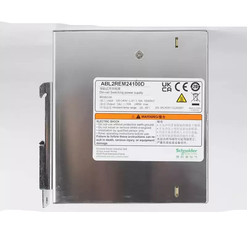 Schneider ABL2REM Power Supply, ABL2REM24030D, ABL2REM24050D, ABL2REM24100D, ABL2REM24200D, 24V DC Power Supply, DIN Rail Power Supply, 75W/120W/240W/480W Power Supply, Industrial Switching Power Supply, 100-240V AC Input Power Supply, Adjustable 24V Power Supply, Schneider Industrial Power Supply, PLC Power Supply, 24V DC DIN Rail PSU