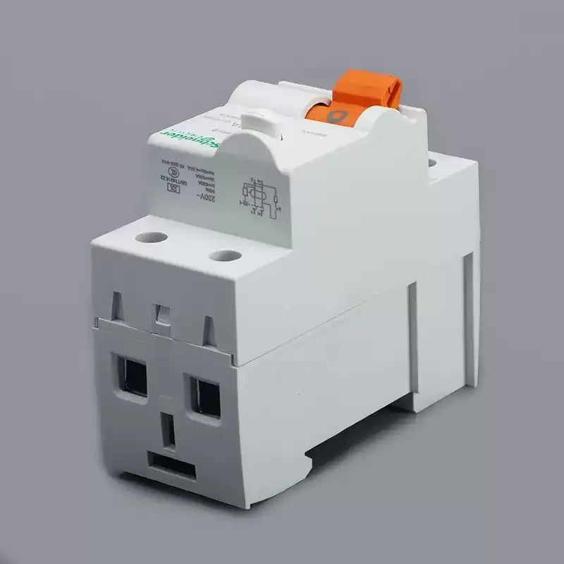 Schneider EA9B RCCB, 2P 40A 30mA Leakage Breaker, Type A RCD 25A/63A, DIN Rail Leakage Protector, Residual Current Circuit Breaker, Schneider Electric Safety Switch, 230V 2P Earth Leakage Switch, EA9B2530CA EA9B4030CA EA9B6330CA, Industrial Power Protection