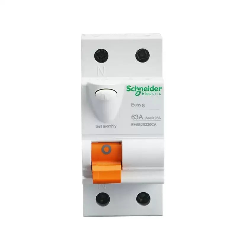 Schneider EA9B RCCB, 2P 40A 30mA Leakage Breaker, Type A RCD 25A/63A, DIN Rail Leakage Protector, Residual Current Circuit Breaker, Schneider Electric Safety Switch, 230V 2P Earth Leakage Switch, EA9B2530CA EA9B4030CA EA9B6330CA, Industrial Power Protection