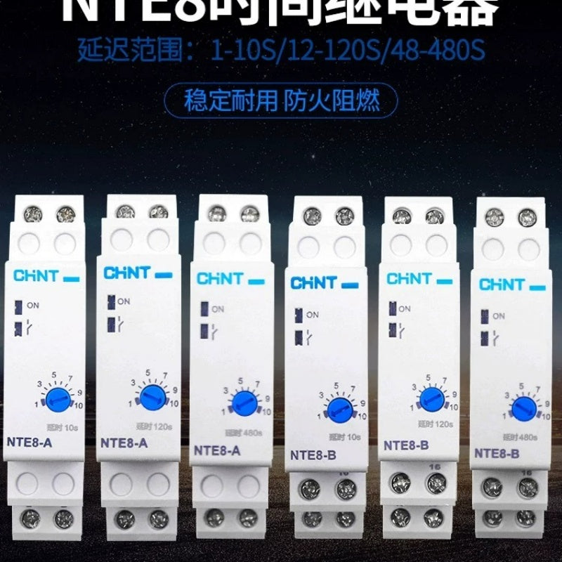 CHINT NTE8 Series DIN Rail Time Delay Relay NTE8A/NTE8B