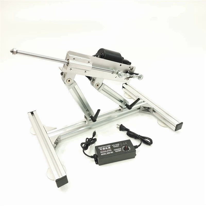 linear reciprocating actuator,linear push rod,silent linear motor,20-300rpm actuator,adjustable stroke actuator,XLR connector linear motor,aluminum alloy bracket,single column bracket,dual column bracket,suction cup mount bracket,diy automation actuator,reciprocating machine