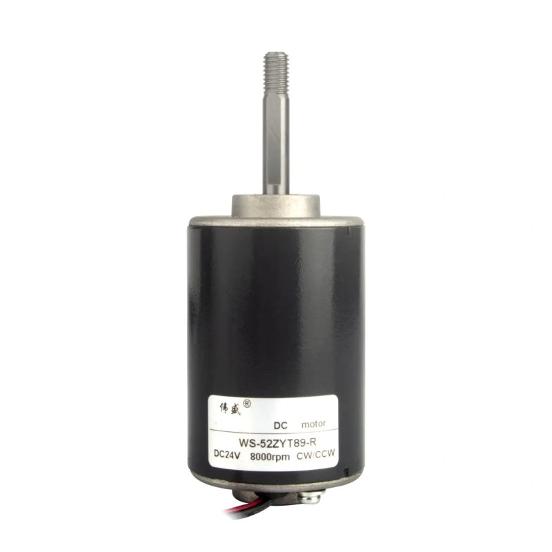 52ZY DC motor,WS?52ZYT89?R motor,threaded shaft dc motor,12V 24V dc motor,high speed reversible motor 