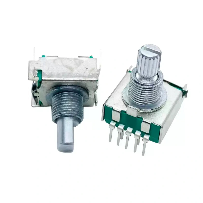 EC11 Through-hole Rotary Encoder with Push Button Switch, Incremental 15 / 20 Pulse 360 Degree Rotary Encoder