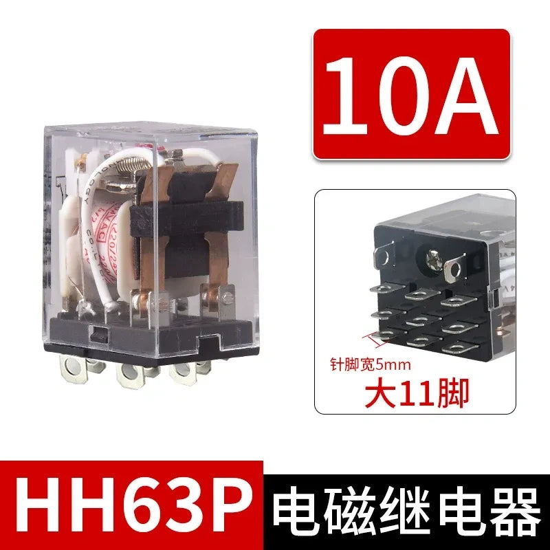 HH52P HH53P HH54P HH62P HH63P HH64P Miniature Intermediate Relay With LED Indicator, MY2NJ MY3NJ MY4NJ LY3NJ Equivalent