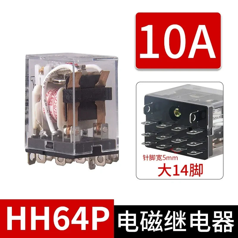 HH52P HH53P HH54P HH62P HH63P HH64P Miniature Intermediate Relay With LED Indicator, MY2NJ MY3NJ MY4NJ LY3NJ Equivalent