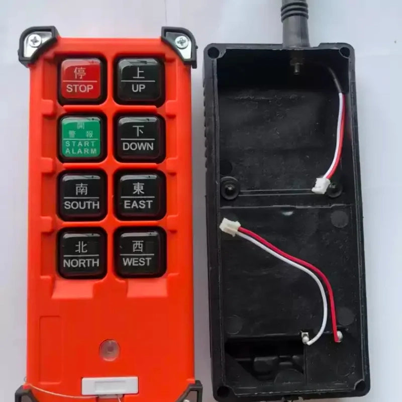F21-E1B remote control, industrial wireless remote, Telecrane remote, crane remote control, overhead crane remote, electric hoist remote, lift radio controller, hoist remote transmitter receiver, IP65 industrial remote, anti-interference crane remote, 24V 36V 220V 380V remote control, crystal oscillator remote, E-card plug-in remote, industrial lifting remote, gantry crane remote, truck tail lift remote, construction machinery remote