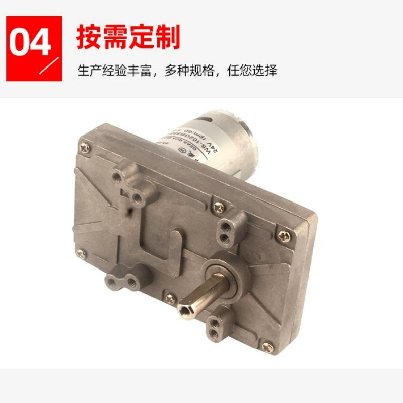 555 DC Gear Motor 12V/24V 5-160RPM 7-Shape