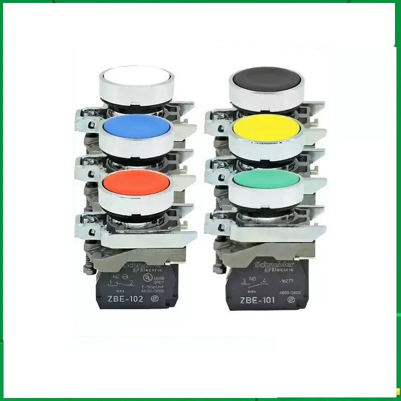 XB4 push button,XB4-BA31,XB4-BA42,XB4-BA51,XB4-BA21,XB4-BA11,XB4-BA61,ZBE-101,ZBE-102,22mm pushbutton,flat metal push button,momentary push button,self-reset control button,IP65 push button switch,industrial push button,panel mount push button,green start button,automation control switch,machine tool push button,auxiliary contact block