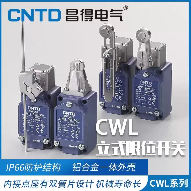 CNTD CWL Series Vertical Limit Switch IP66 Waterproof 1NO1NC 6A 250VAC