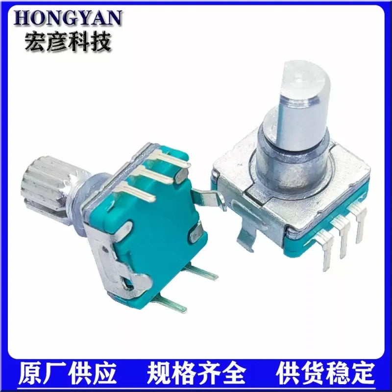 EC11 Through-hole Rotary Encoder with Push Button Switch, Incremental 15 / 20 Pulse 360 Degree Rotary Encoder