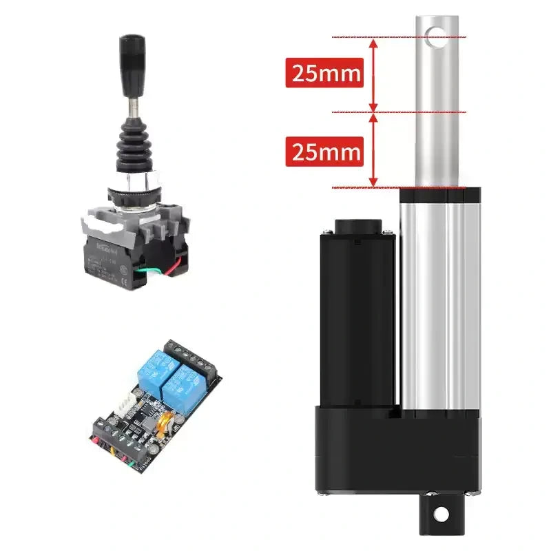 3 position linear actuator,mini electric cylinder,reciprocating linear actuator,12v linear actuator,24v linear actuator,high thrust linear actuator,silent linear actuator,square small actuator,electric telescopic rod,linear lifting motor,joystick control actuator,button control actuator