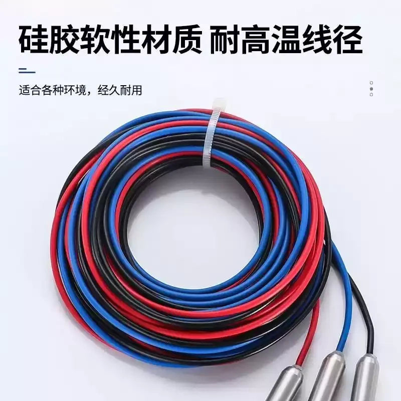 Conductive Liquid Level Probe Sensor, 304 Stainless Steel, High Temp Silicone Wire 2‑20m for Water Level Controller