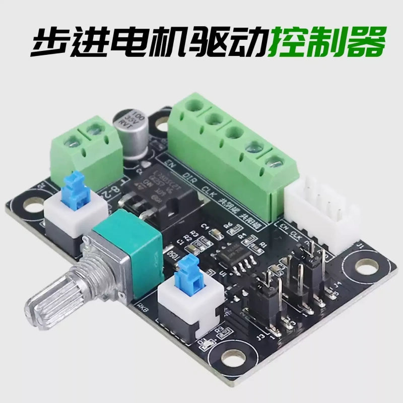 Simple Stepper Motor Pulse Generator Module, Adjustable Speed Positive Negative Rotation Control Board for Nema17 Nema23(42/57)