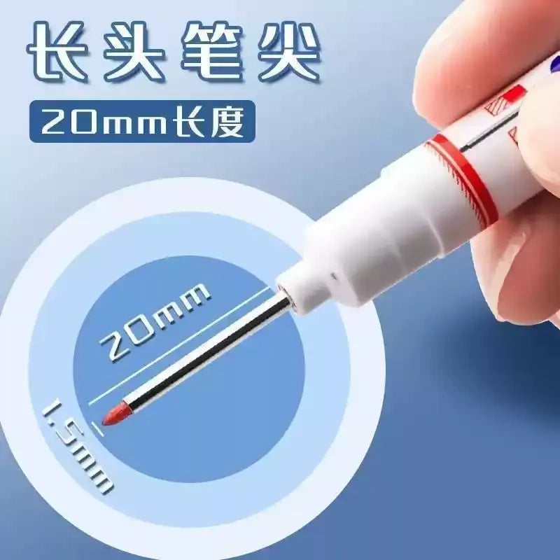 Red/Blue/Black Extended Long Nose Permanent Oil Marker Waterproof Deep Hole Marking Pen
