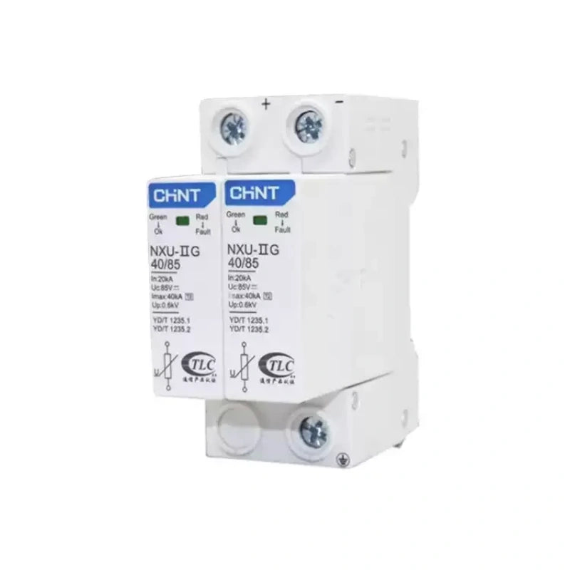 chint nxu-iig dc spd,40ka 2p pv surge protector,dc500v solar lightning arrester,with remote alarm dc surge protection device,photovoltaic combiner box spd