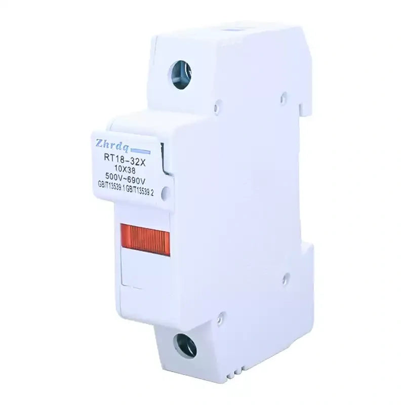 RT18‑32X Cylindrical Fuse Holder for 10x38mm Fuse Link, 32A 500‑690V AC, 1‑4 Pole DIN‑Rail Mount Fuse Base