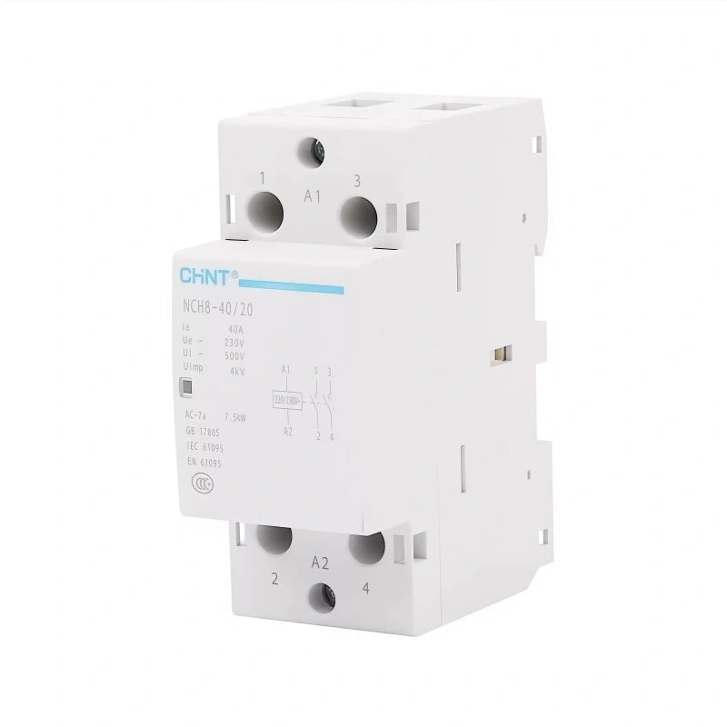 CHNT NCH8 Contactor,Modular Contactor , Household Contactor,AC Contactor 220V,20A Contactor,25A Contactor, 40A Contactor ,63A Contactor ,DIN rail contactor ,Single Phase Contactor,Lighting Contactor