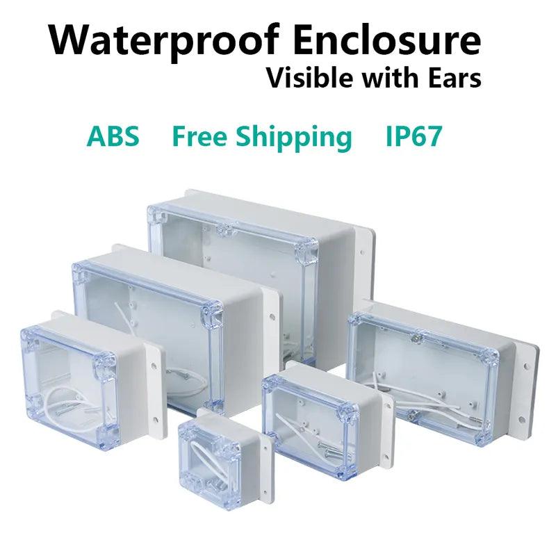 IP67 Plastic Transparent Box Waterproof Enclosure Electronic Project Outdoor Instrument Electrical Project Box Junction Housing