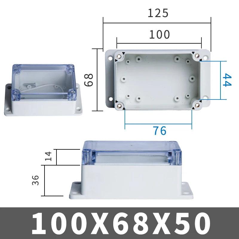 IP67 Plastic Transparent Box Waterproof Enclosure Electronic Project Outdoor Instrument Electrical Project Box Junction Housing