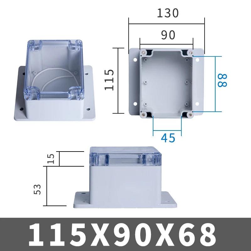 IP67 Plastic Transparent Box Waterproof Enclosure Electronic Project Outdoor Instrument Electrical Project Box Junction Housing