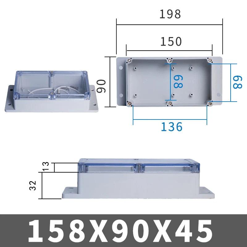 IP67 Plastic Transparent Box Waterproof Enclosure Electronic Project Outdoor Instrument Electrical Project Box Junction Housing