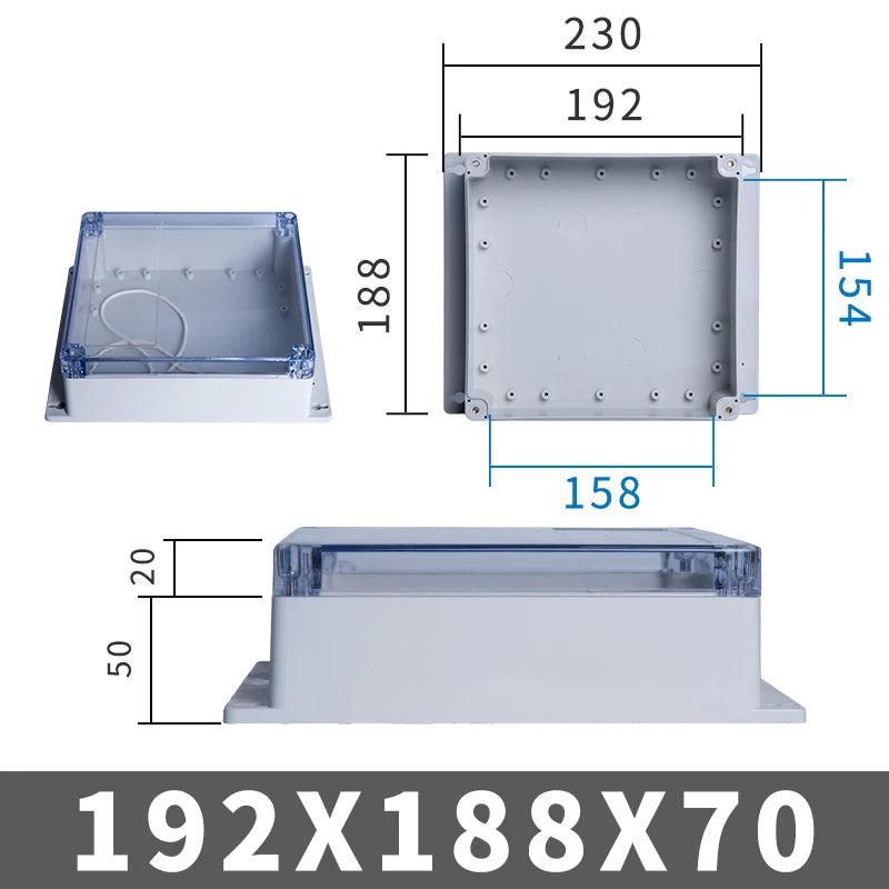 IP67 Plastic Transparent Box Waterproof Enclosure Electronic Project Outdoor Instrument Electrical Project Box Junction Housing