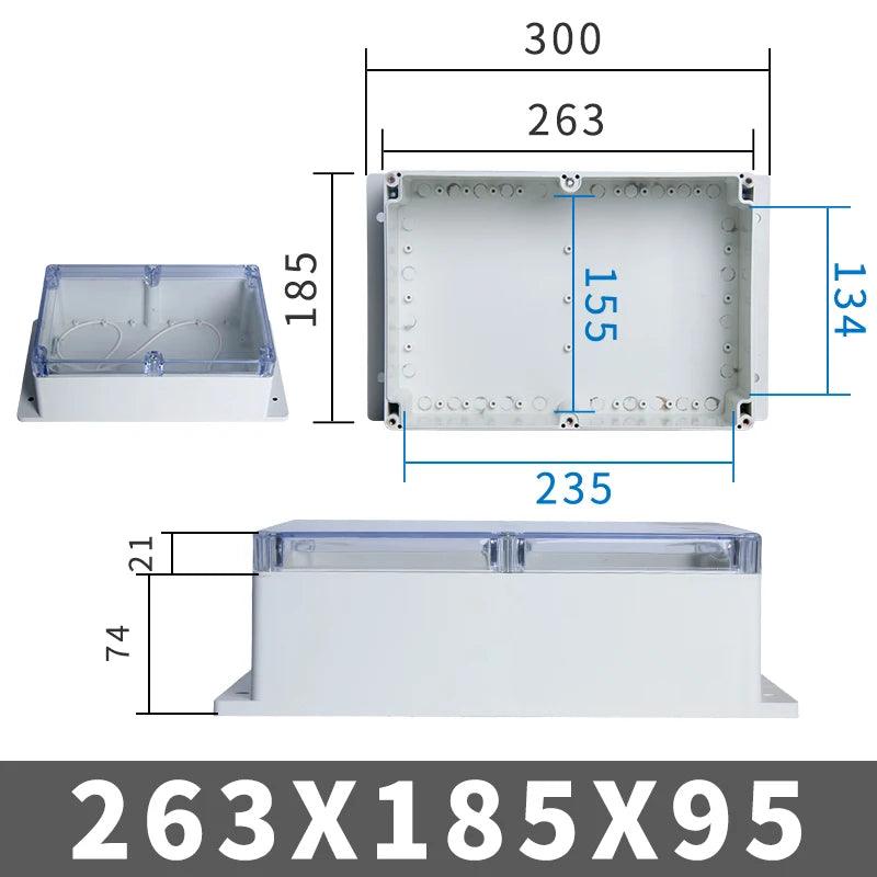 IP67 Plastic Transparent Box Waterproof Enclosure Electronic Project Outdoor Instrument Electrical Project Box Junction Housing