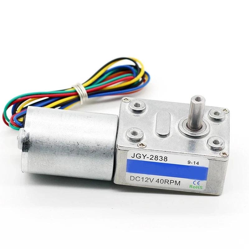 JGY-2838 DC Worm Gear Brushless Reduction Motor BLDC 12V-24V 6rpm-160rpm Large Torque Metal Gearbox Motors Electric Engine,geared bldc motor