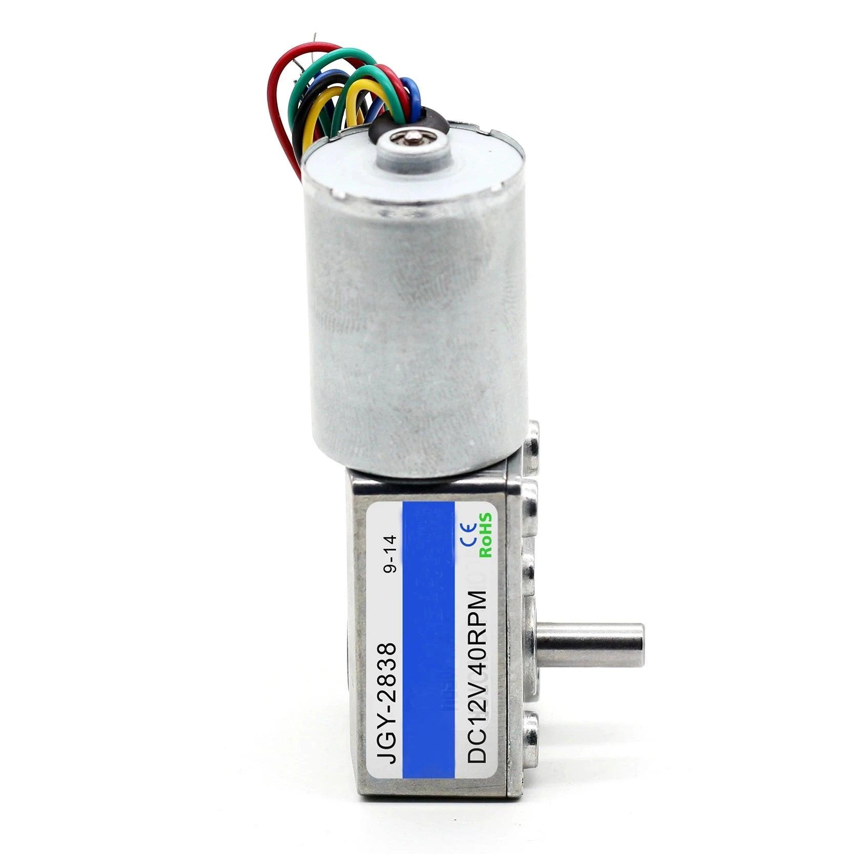 JGY-2838 DC Worm Gear Brushless Reduction Motor BLDC 12V-24V 6rpm-160rpm Large Torque Metal Gearbox Motors Electric Engine,geared bldc motor