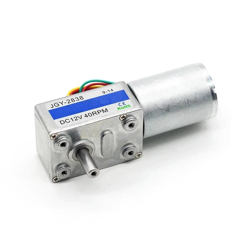 JGY-2838 DC Worm Gear Brushless Reduction Motor BLDC 12V-24V 6rpm-160rpm Large Torque Metal Gearbox Motors Electric Engine,geared bldc motor