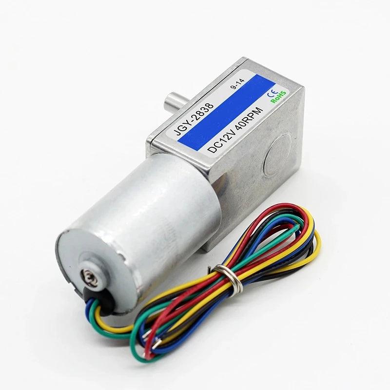 JGY-2838 DC Worm Gear Brushless Reduction Motor BLDC 12V-24V 6rpm-160rpm Large Torque Metal Gearbox Motors Electric Engine,geared bldc motor