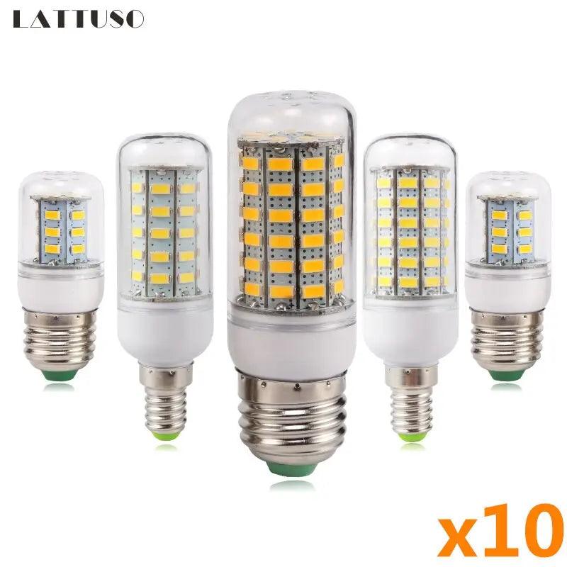 LATTUSO- 10pcs/lot LED Bulb Lamp E27 E14/ 24-72Leds  Light Bulbs optional - electrical center b2c