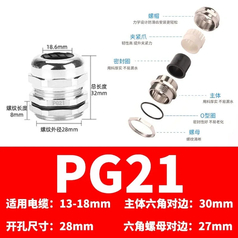 ip68 cable gland,brass cable gland,nickel plated cable gland, pg21 cable gland