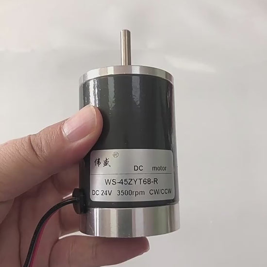 45ZY DC motor,WS‑45ZYT89‑R motor,12V 24V dc motor,high speed reversible motor,45mm speed adjustable motor,magnetic encoder motor,IP44 dc motor,quiet ball bearing motor,belt sander motor,grinder motor,polishing machine motor,mini industrial motor,16W dc motor