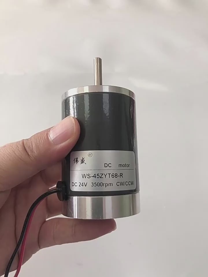 45ZY DC motor,WS‑45ZYT89‑R motor,12V 24V dc motor,high speed reversible motor,45mm speed adjustable motor,magnetic encoder motor,IP44 dc motor,quiet ball bearing motor,belt sander motor,grinder motor,polishing machine motor,mini industrial motor,16W dc motor