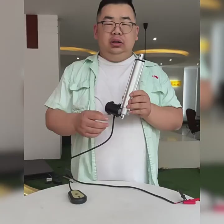linear actuator,electric linear actuator,12v linear actuator,24v linear actuator,300N linear actuator,linear motor,electric telescopic rod,actuator for smart trash can,trash can lid actuator,IP54 linear actuator,quiet linear actuator,DC linear actuator,small lifting actuator,TDTL actuator,automatic bin opener