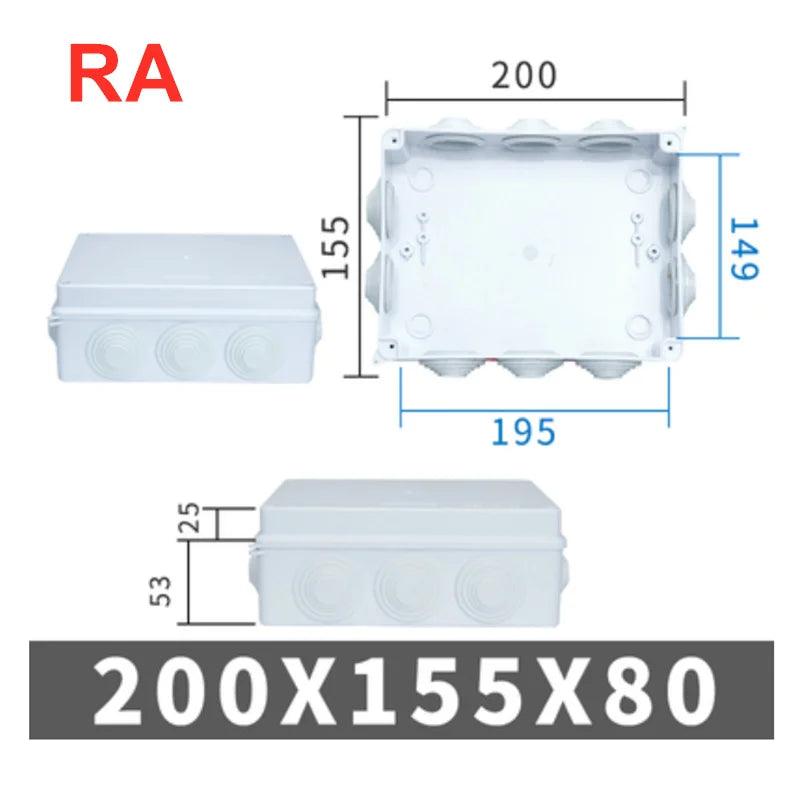 RA RT Wholesale ABS Plastic IP65 IP55 Waterproof Junction Box DIY Outdoor Electrical Connection Box Cable Branch Box