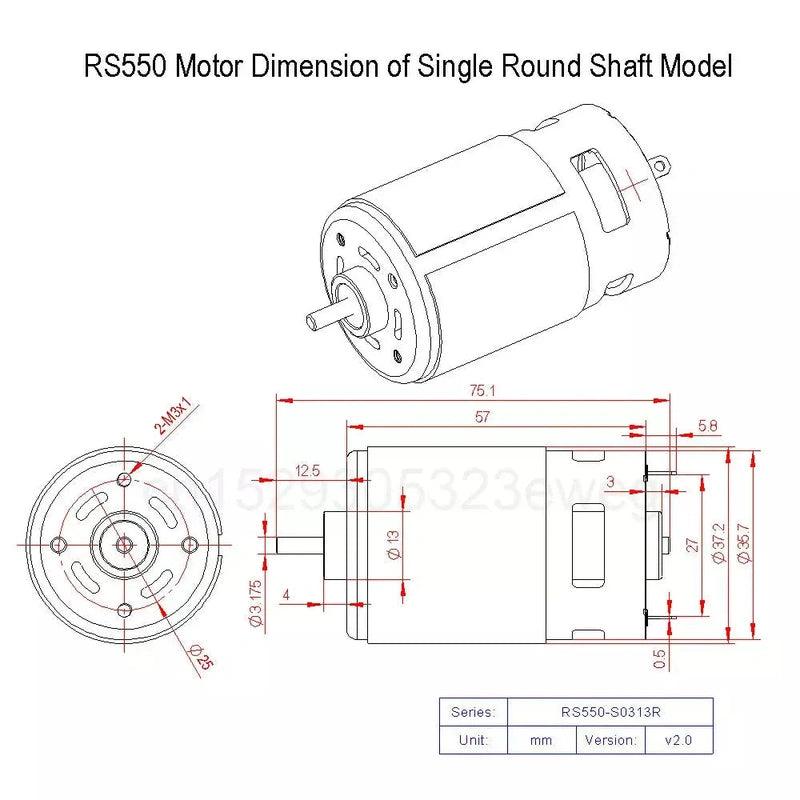9 teeth dc motor,hz motor rs550ph 18v,18V MOTOR RS550,rs550 motor 12v 9teeth