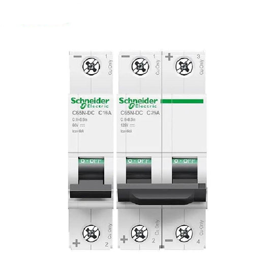 Schneider-  DC Mini Circuit Breaker Acti 9  C65N-DC| 1P,2P 1A up to 63A - electrical center b2c